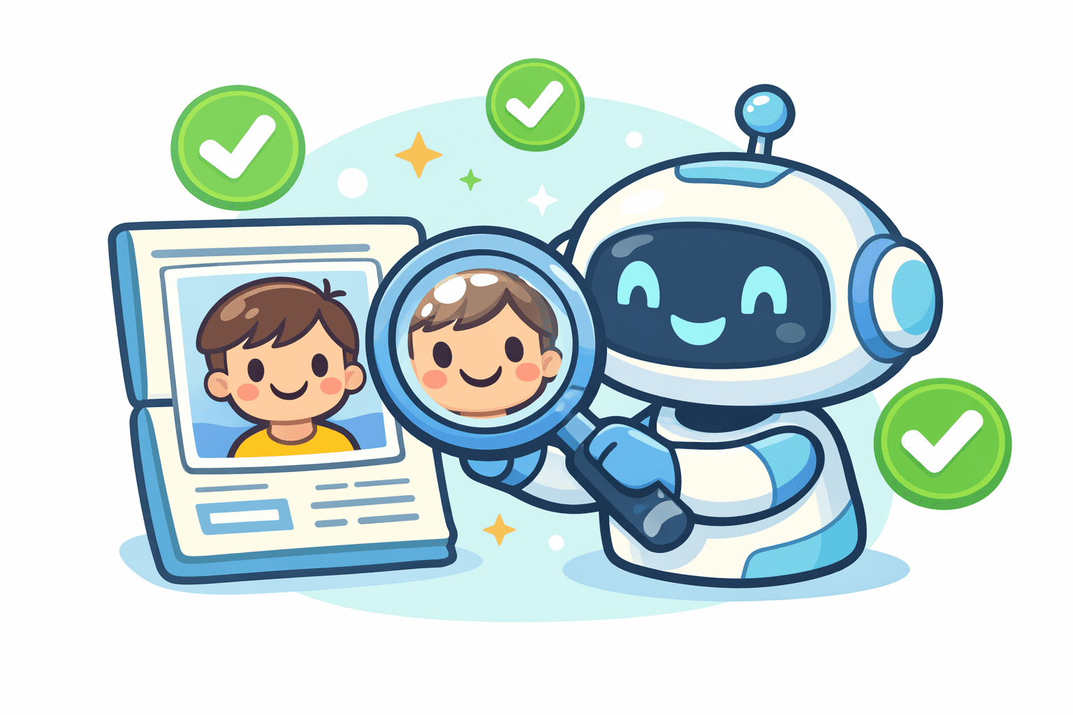 US visa photo checker interface showing TensorFlow face detection with validation checkmarks for head size, centering, and background color